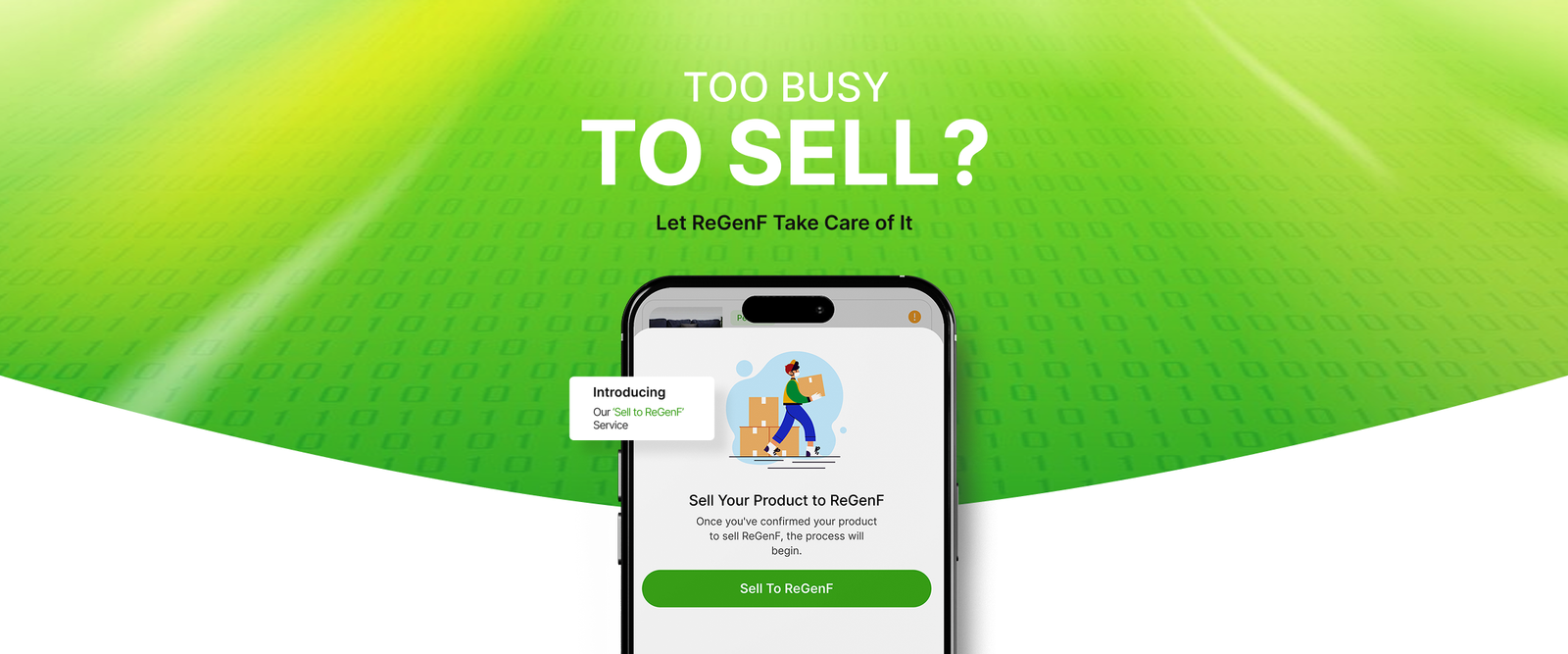 Too busy to sell? Let ReGenF take care of it.
