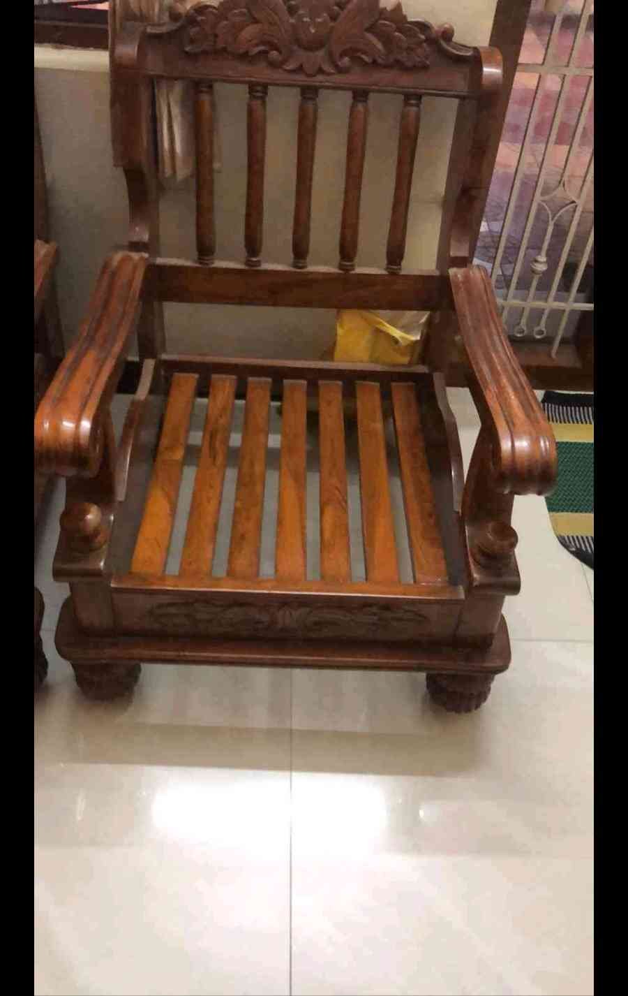 5 Seater Teak Wood Sofa