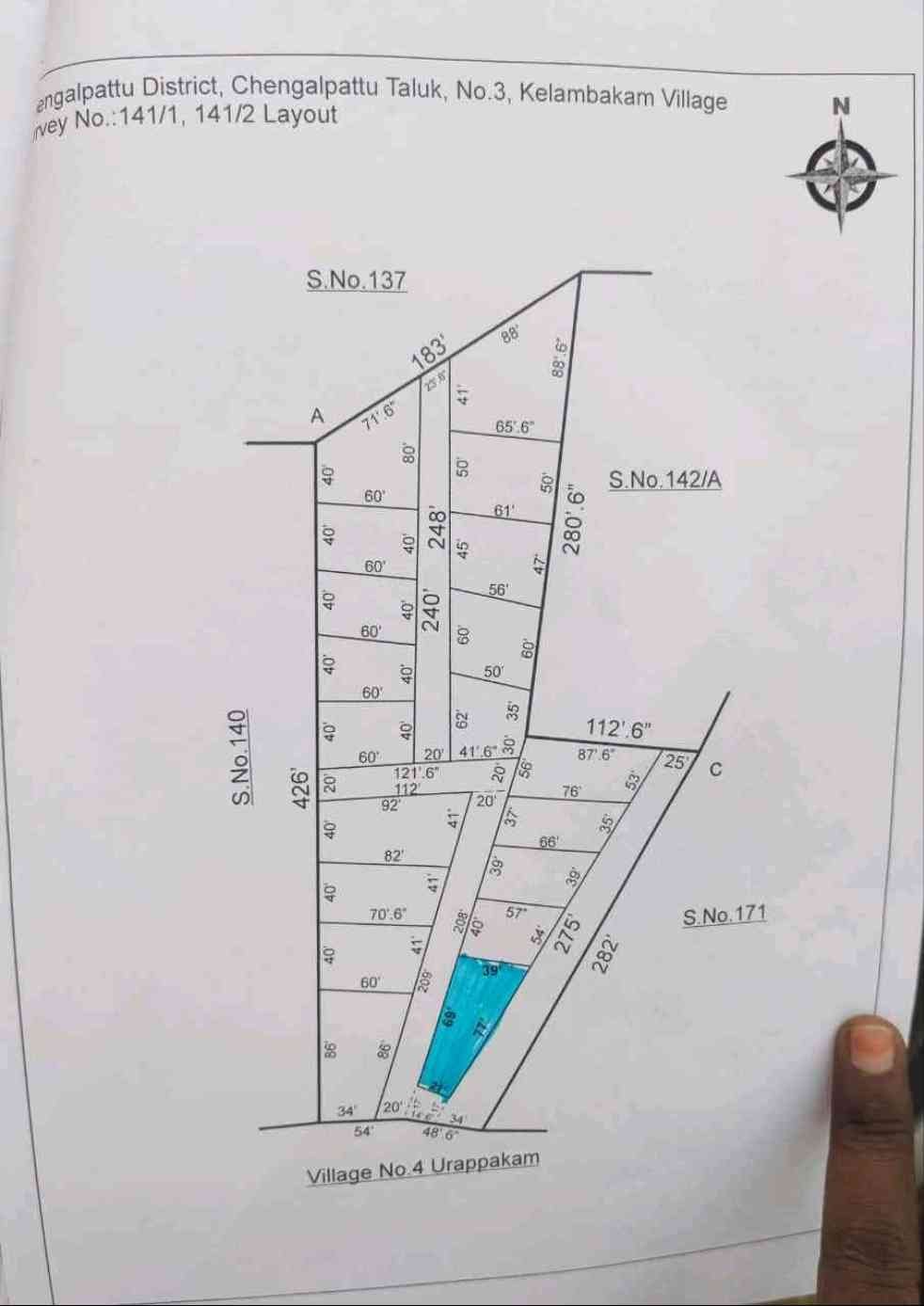 Residential plot sale Urapakkam railwaystation