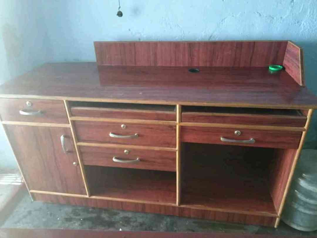 computer table with 5 draw & sitting table