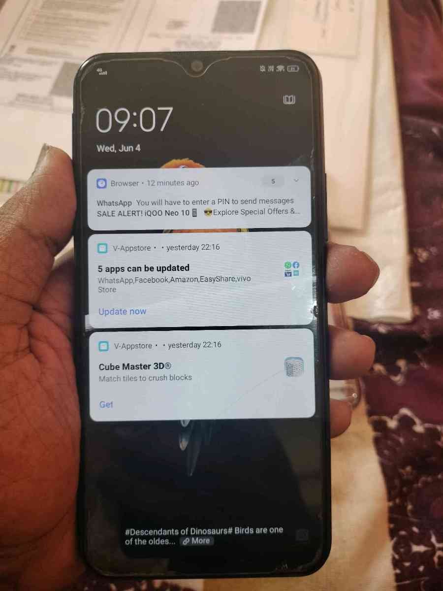Vivo Y12 3GB/64GB ram and rom