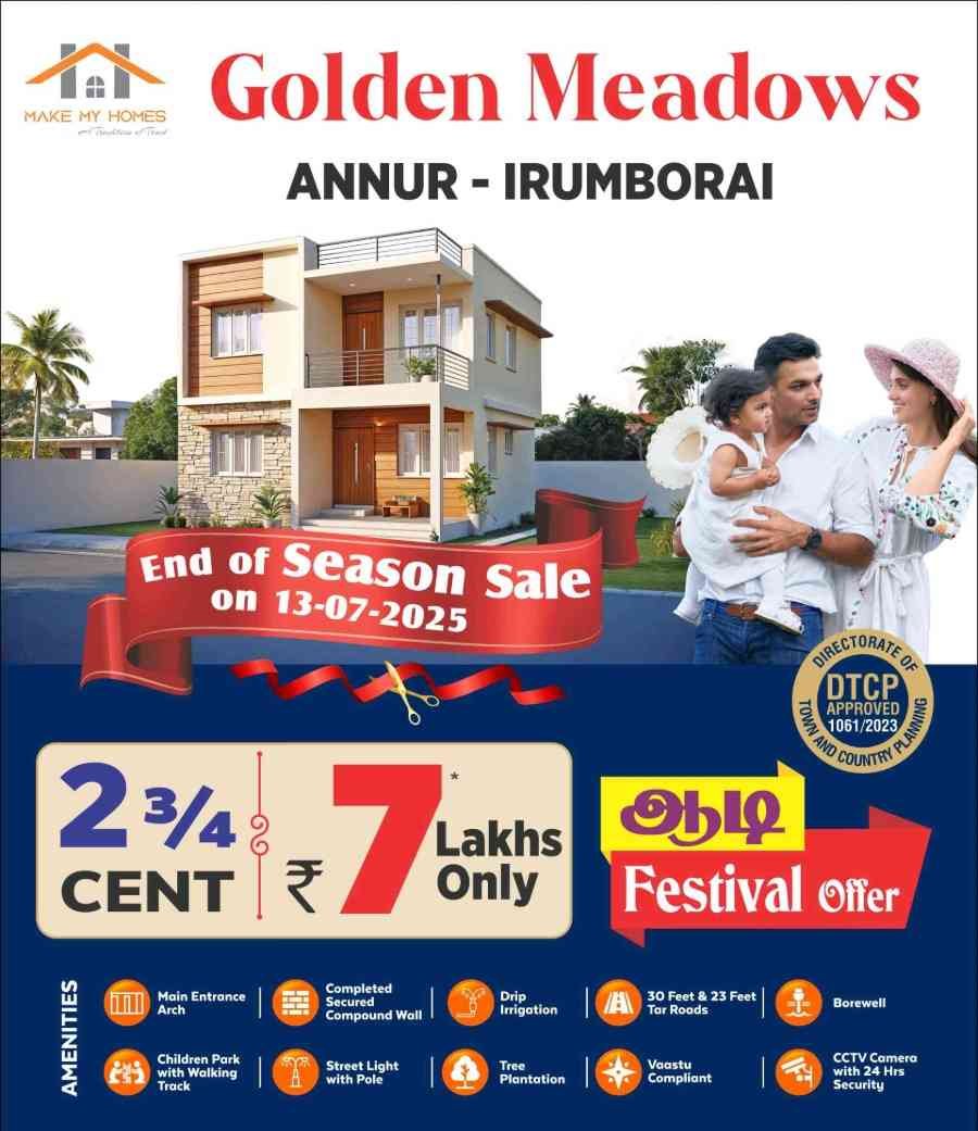 GOLDEN MEADOWS 7LAKHS(2.75 CENTS)