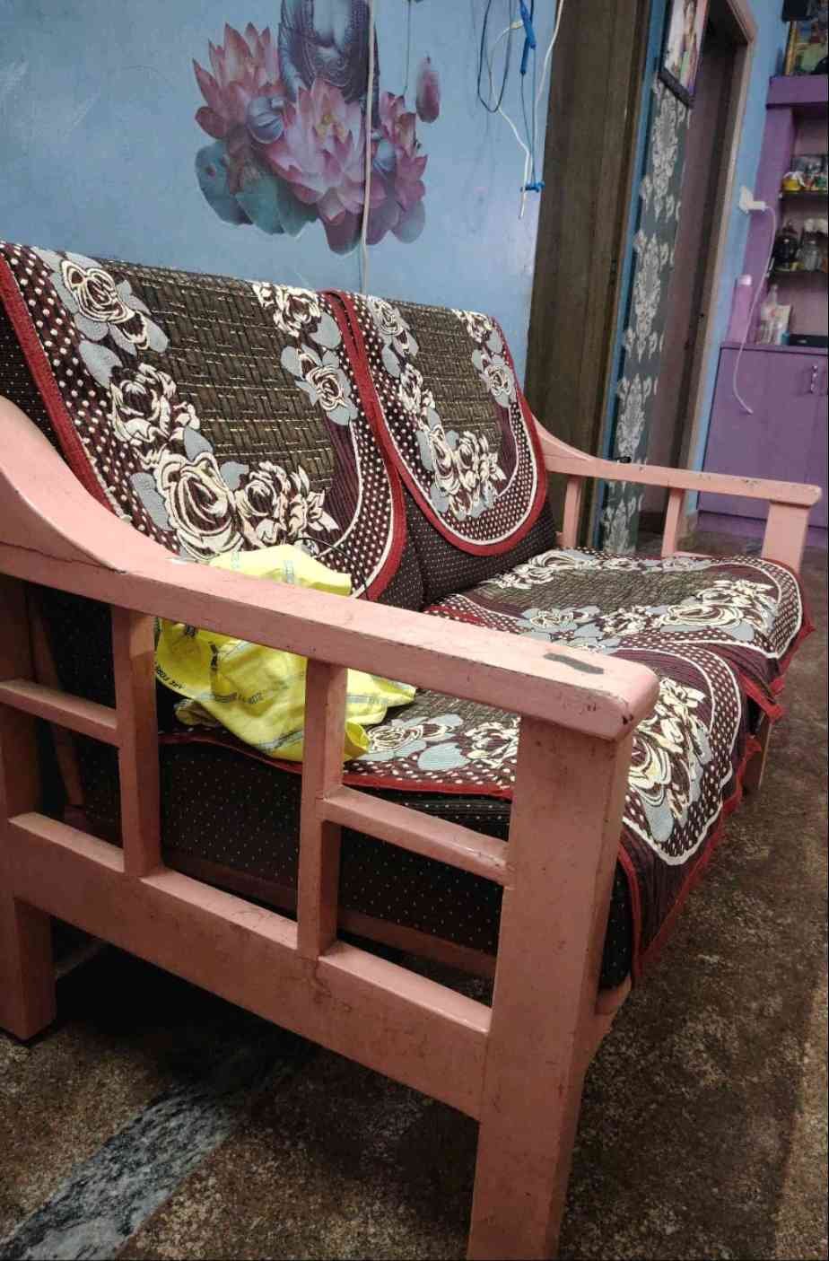 wooden sofa