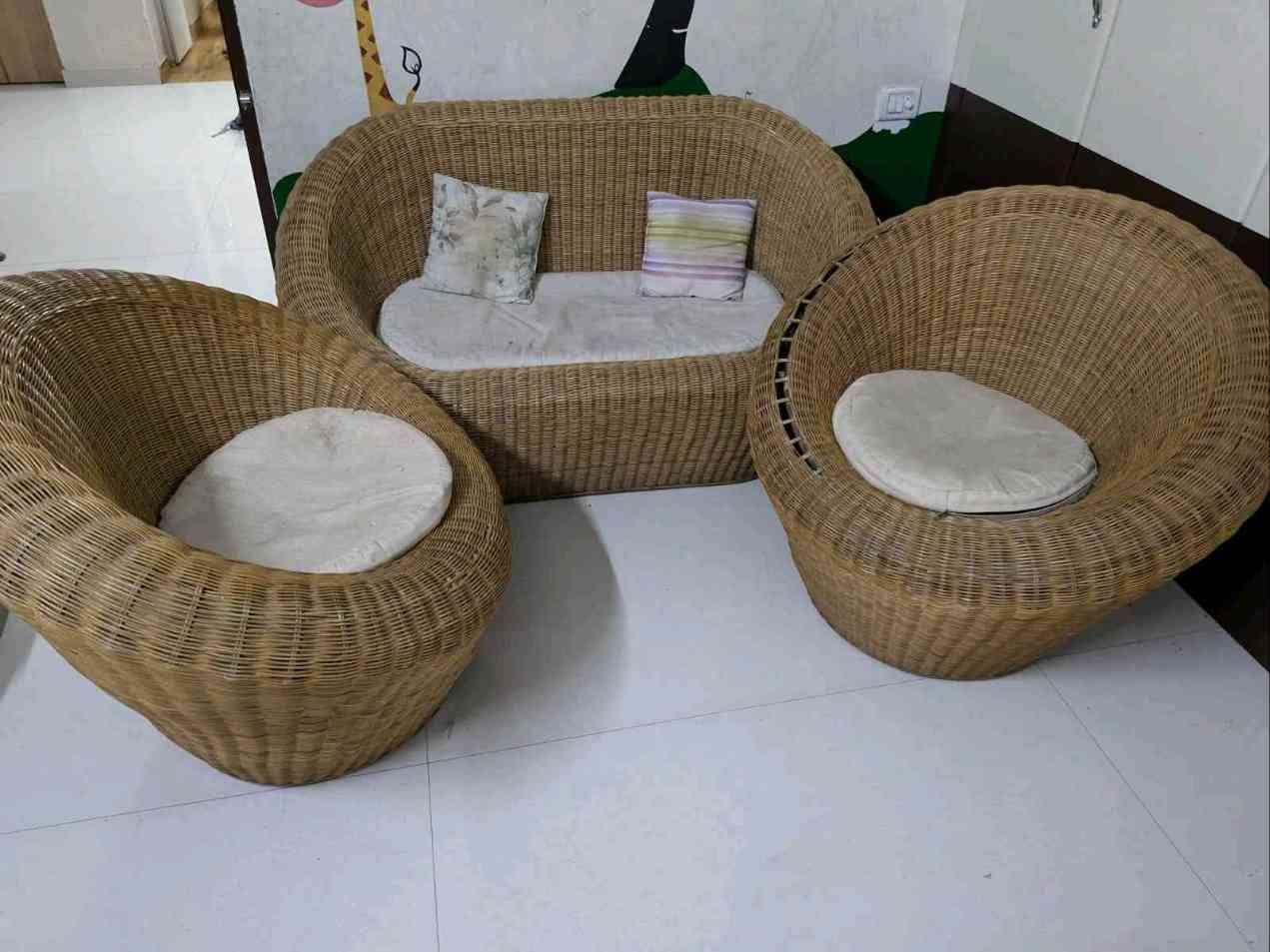 Apple Cane Sofa 2 seater + 2 seater