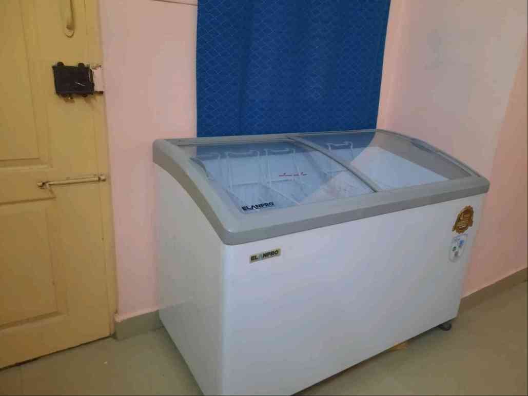 elanpro carved glass chest freezer