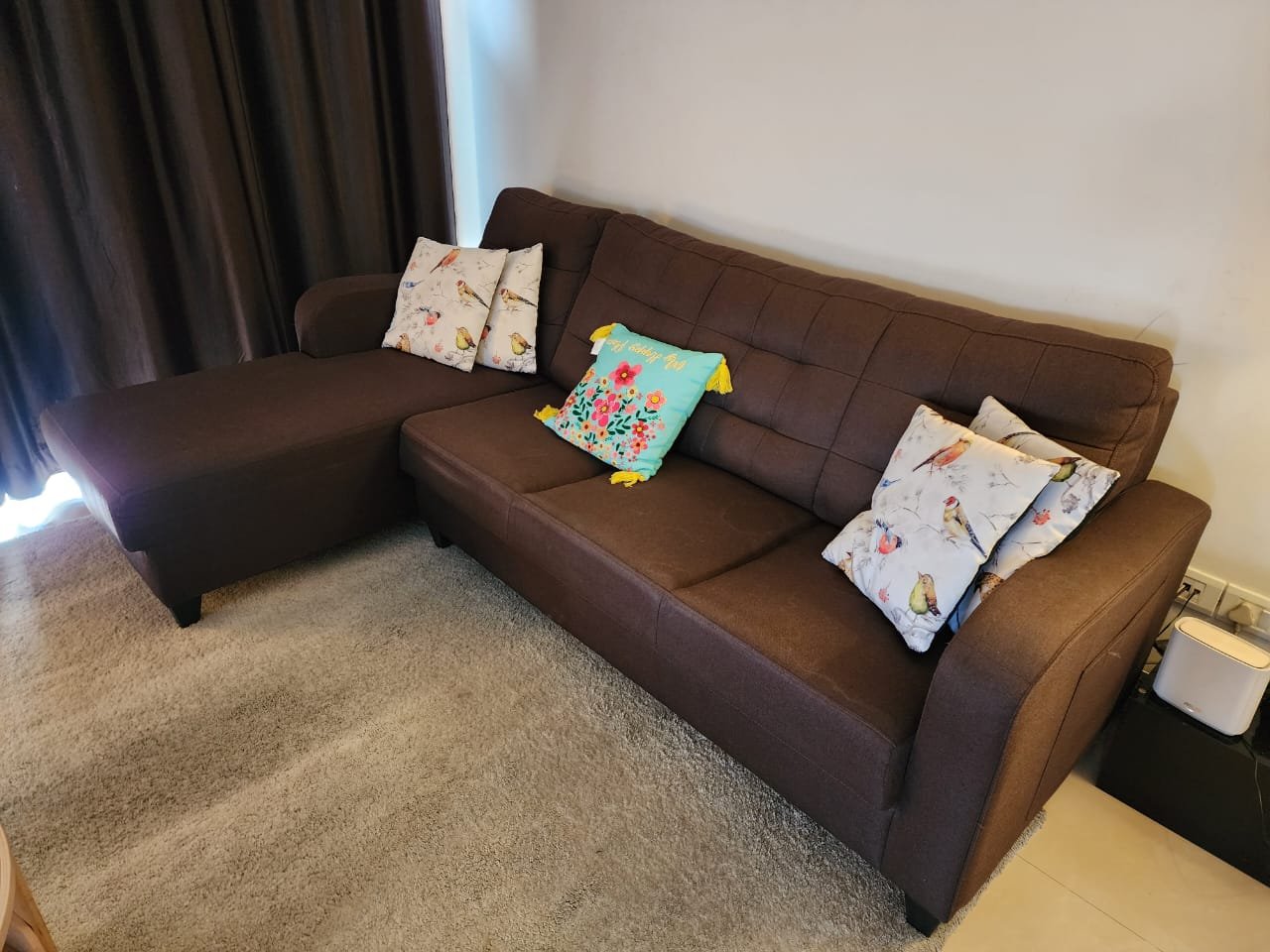 Home center Montoya 4 seater L shaped Sofa