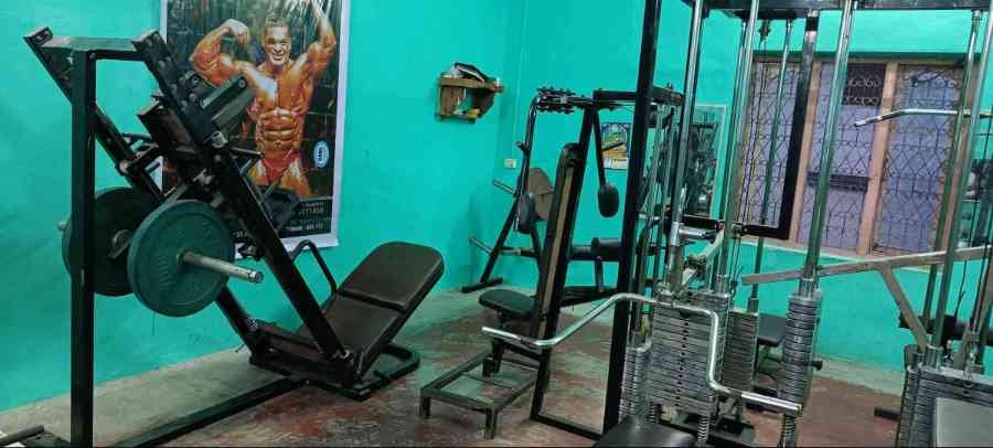 complete gym setup with equipment's