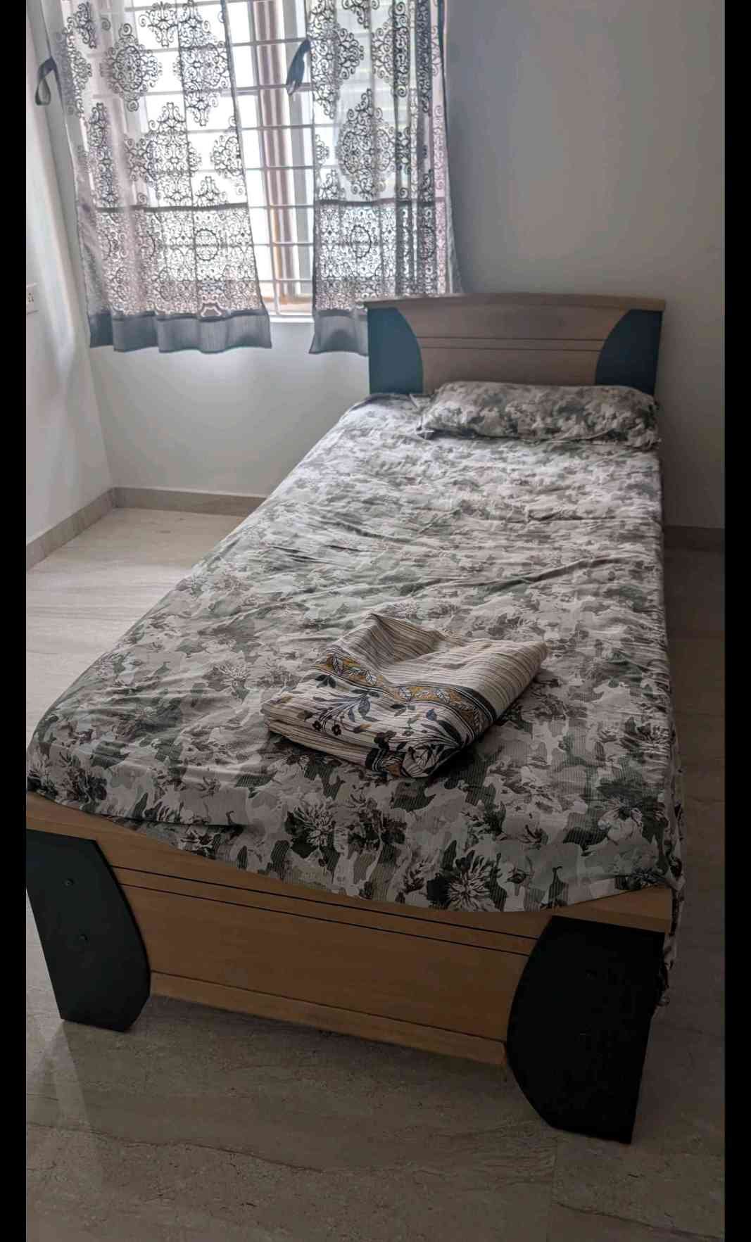 Single cot with mattress for sale