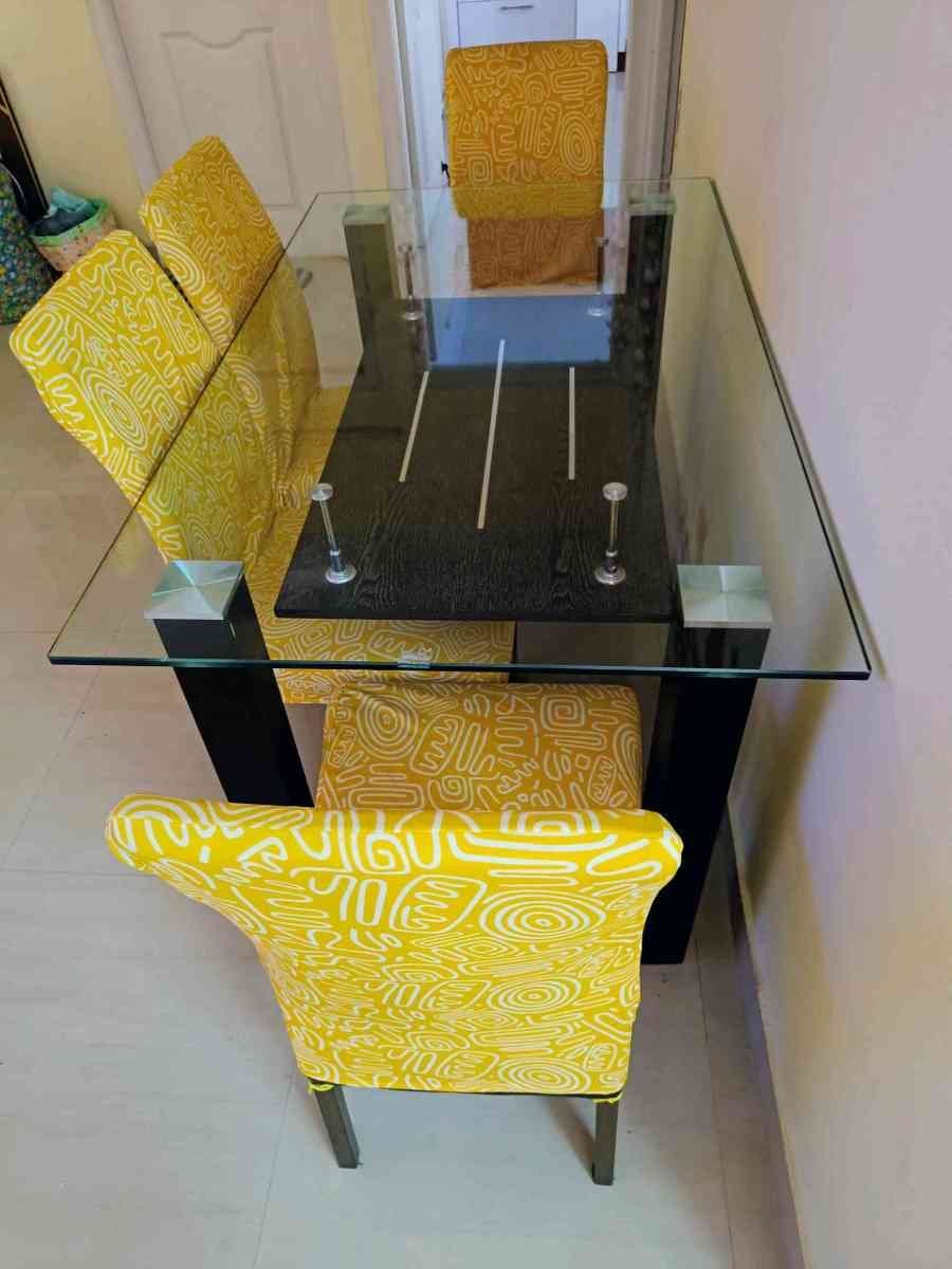 Royaloak Dining Table + Four Chairs - Sale!
