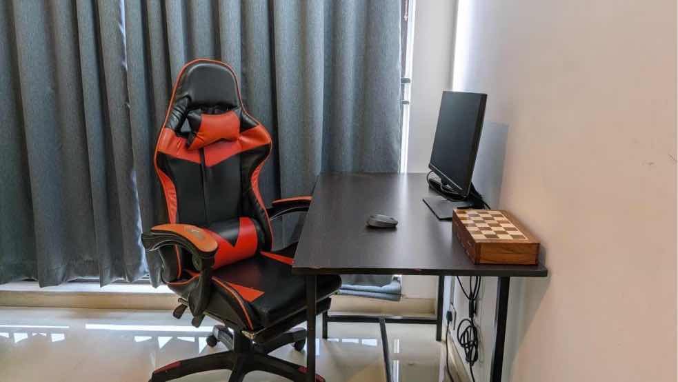 Wooden study table and Ergonomic chair