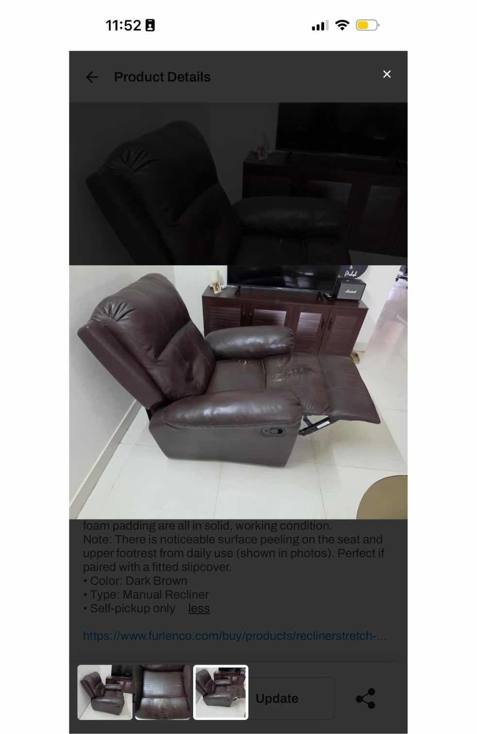 Stretch Leatherette Recliner