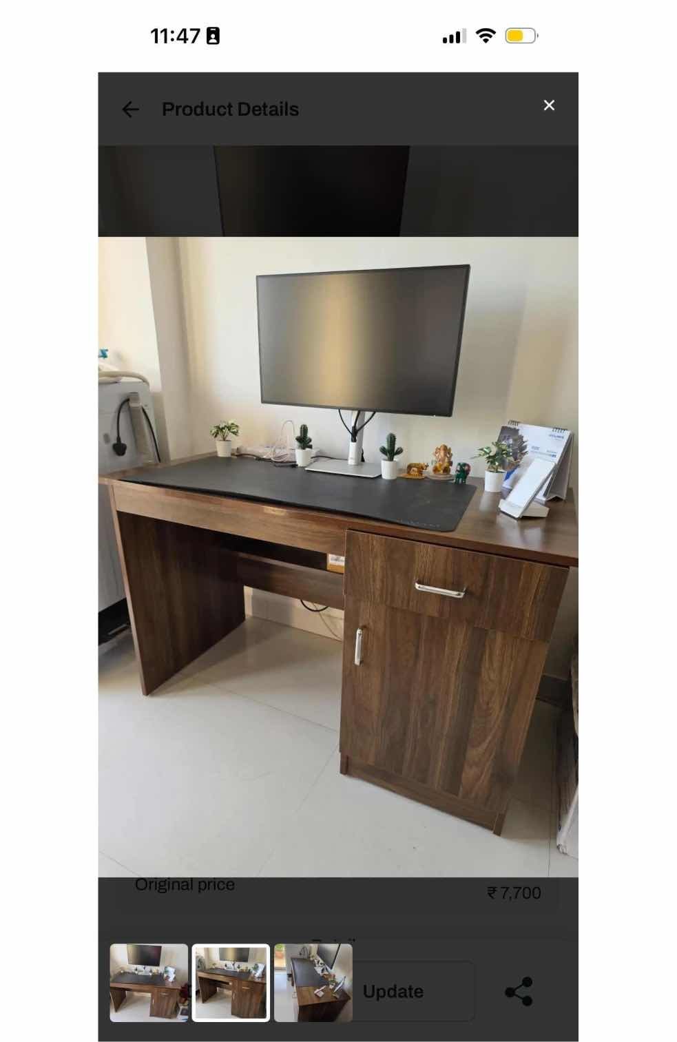Wakefit Study Table with Book Shel